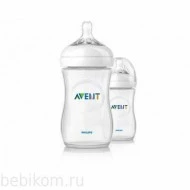 Бутылочка для кормления Natural 1 мес.+ 260 мл. (2 шт.), Avent